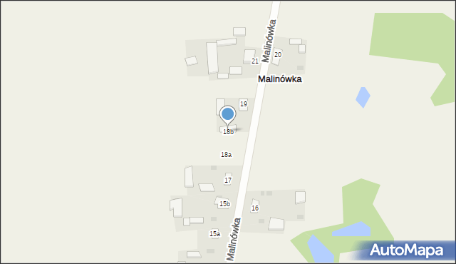 Malinówka, Malinówka, 18b, mapa Malinówka