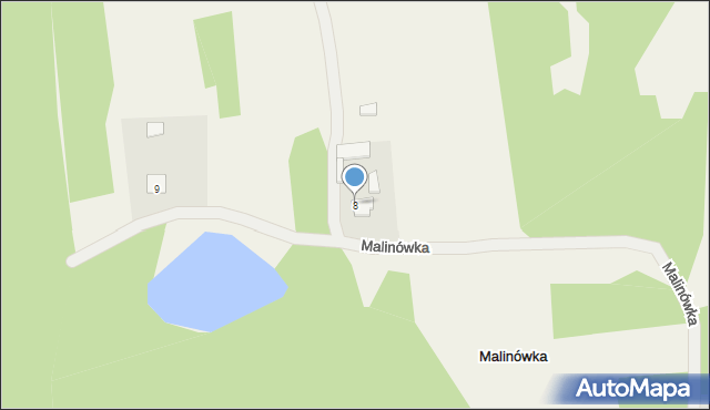 Malinówka, Malinówka, 8, mapa Malinówka