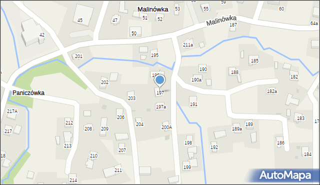 Malinówka, Malinówka, 197, mapa Malinówka