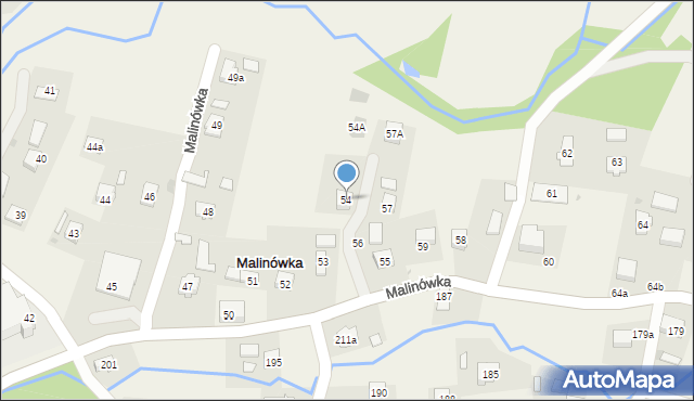 Malinówka, Malinówka, 54, mapa Malinówka