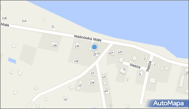 Malinówka Wielka, Malinówka Wielka, 13, mapa Malinówka Wielka