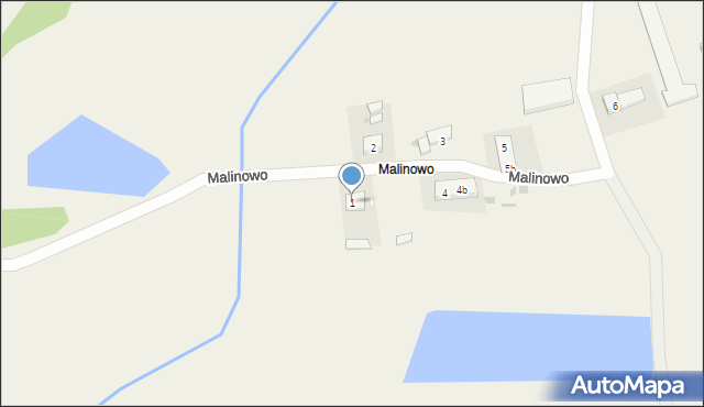 Malinowo, Malinowo, 1, mapa Malinowo