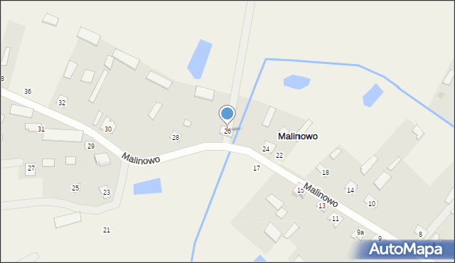 Malinowo, Malinowo, 26, mapa Malinowo