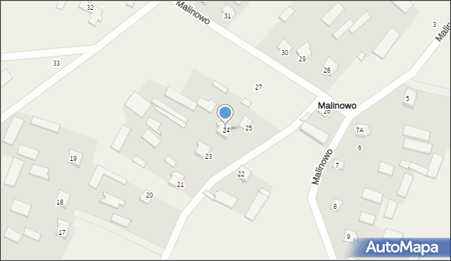 Malinowo, Malinowo, 24, mapa Malinowo