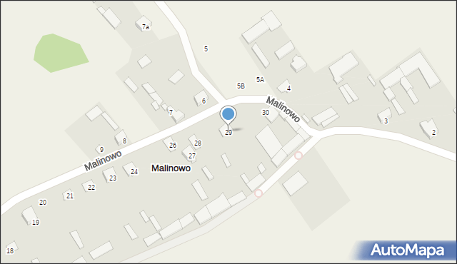 Malinowo, Malinowo, 29, mapa Malinowo