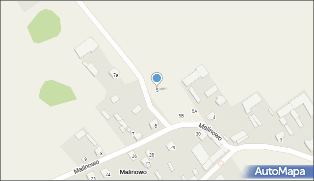 Malinowo, Malinowo, 5, mapa Malinowo