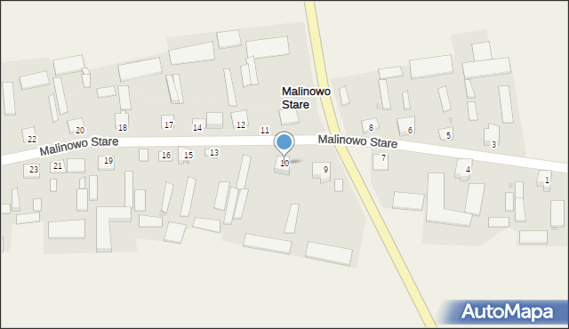 Malinowo Stare, Malinowo Stare, 10, mapa Malinowo Stare