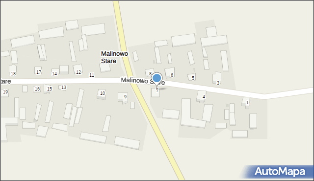 Malinowo Stare, Malinowo Stare, 7, mapa Malinowo Stare