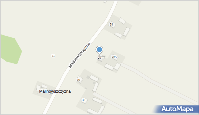 Malinowszczyzna, Malinowszczyzna, 29, mapa Malinowszczyzna