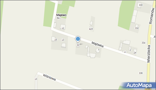 Maliszów, Majówka, 11, mapa Maliszów