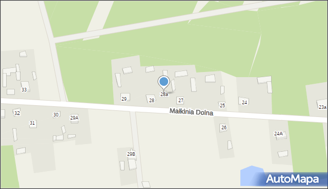 Małkinia Dolna, Małkinia Dolna, 28a, mapa Małkinia Dolna