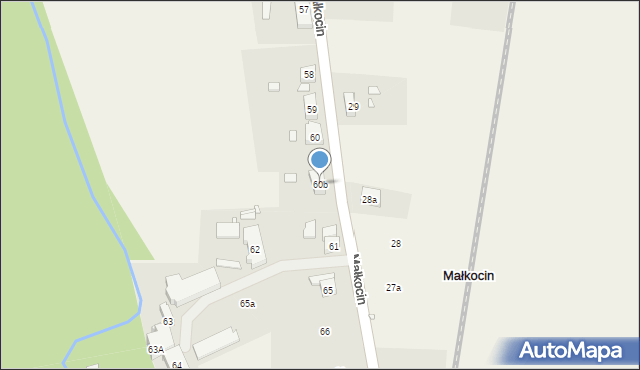 Małkocin, Małkocin, 60b, mapa Małkocin