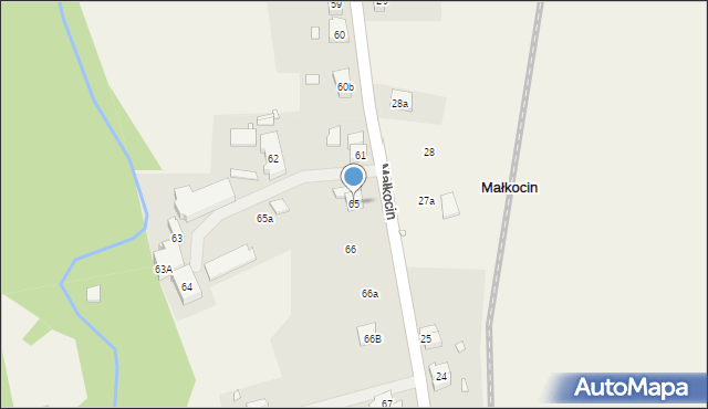 Małkocin, Małkocin, 65, mapa Małkocin