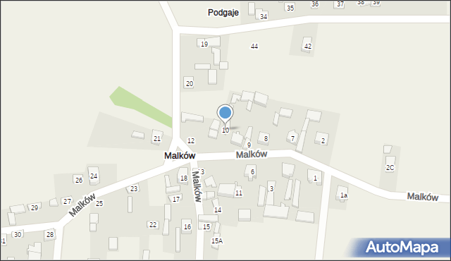 Malków, Malków, 10, mapa Malków