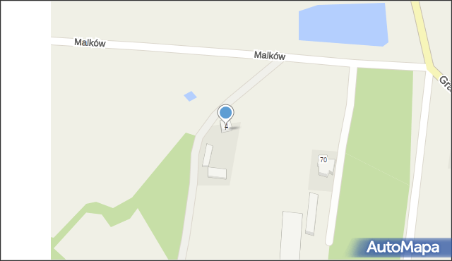 Malków, Malków, 43, mapa Malków