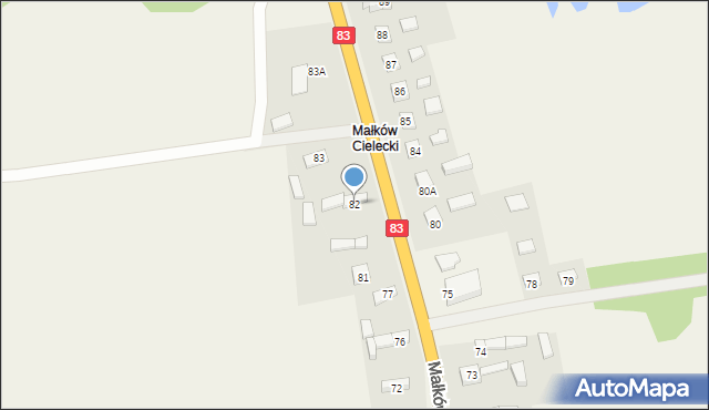 Małków, Małków, 82, mapa Małków