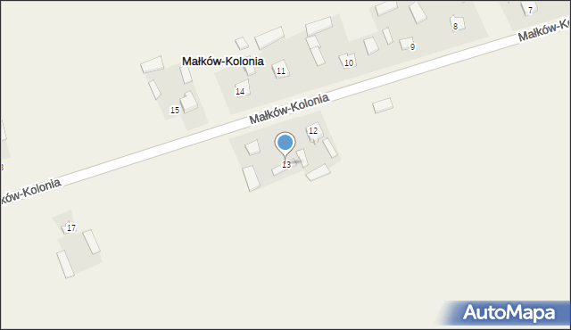 Małków-Kolonia, Małków-Kolonia, 13, mapa Małków-Kolonia