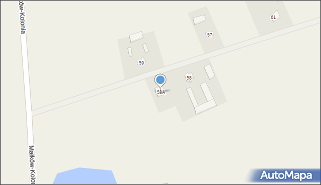 Małków-Kolonia, Małków-Kolonia, 58A, mapa Małków-Kolonia