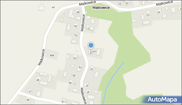 Malkowice, Malkowice, 21, mapa Malkowice