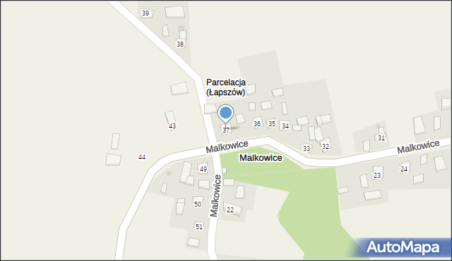 Malkowice, Malkowice, 37, mapa Malkowice