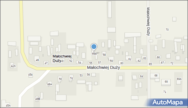 Małochwiej Duży, Małochwiej Duży, 55A, mapa Małochwiej Duży