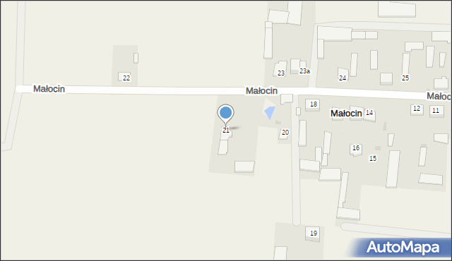 Małocin, Małocin, 21, mapa Małocin