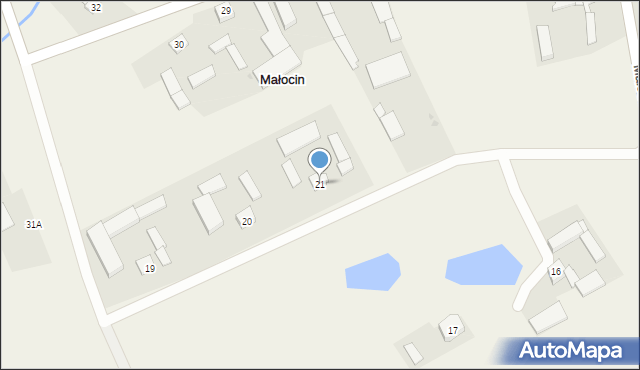 Małocin, Małocin, 21, mapa Małocin