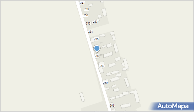 Małomierzyce, Małomierzyce, 257, mapa Małomierzyce