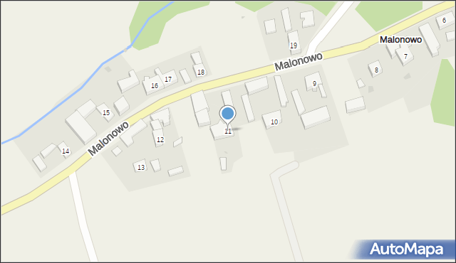 Malonowo, Malonowo, 11, mapa Malonowo