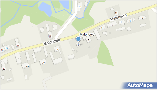 Malonowo, Malonowo, 8, mapa Malonowo