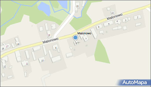 Malonowo, Malonowo, 8a, mapa Malonowo