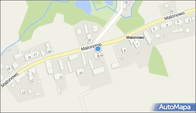 Malonowo, Malonowo, 9, mapa Malonowo