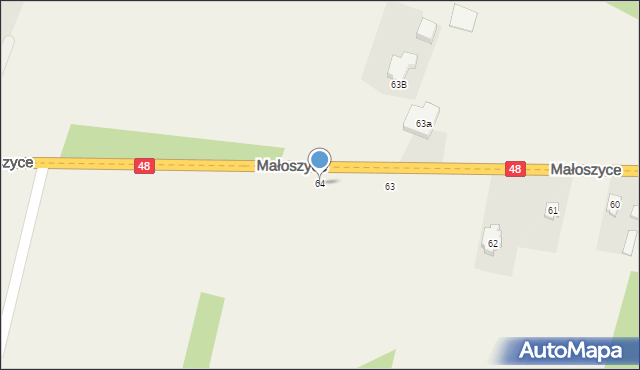 Małoszyce, Małoszyce, 64, mapa Małoszyce