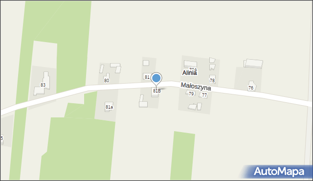 Małoszyna, Małoszyna, 81B, mapa Małoszyna