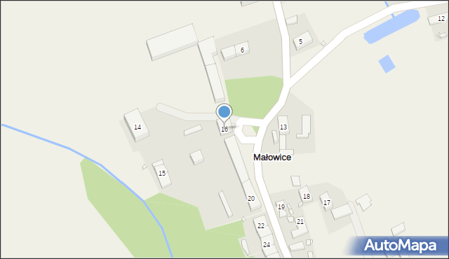 Małowice, Małowice, 16, mapa Małowice