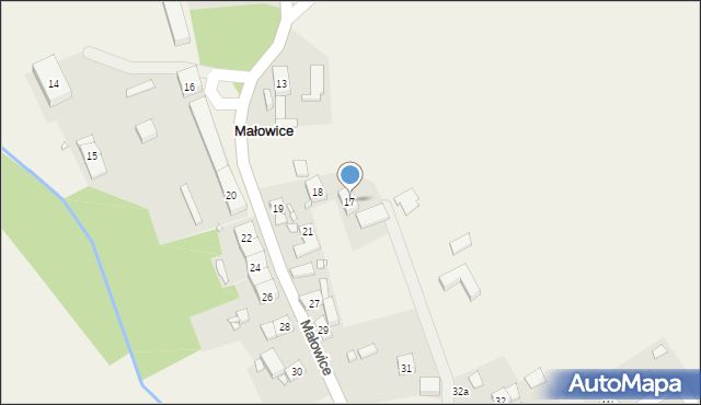 Małowice, Małowice, 17, mapa Małowice