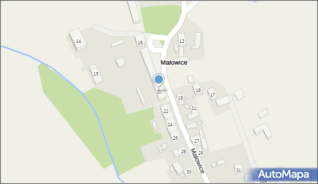Małowice, Małowice, 20, mapa Małowice