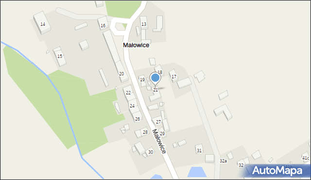 Małowice, Małowice, 21, mapa Małowice