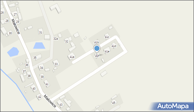 Małowice, Małowice, 41f, mapa Małowice