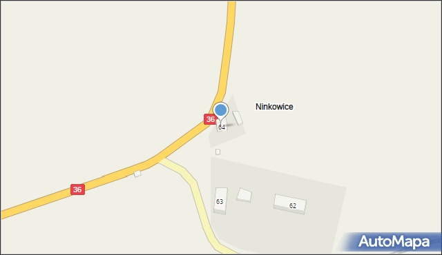 Małowice, Małowice, 64, mapa Małowice