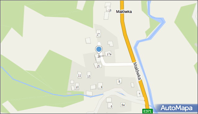 Małówka, Małówka, 16, mapa Małówka