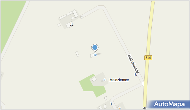 Małoziemce, Małoziemce, 10, mapa Małoziemce