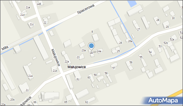 Małujowice, Małujowice, 24, mapa Małujowice