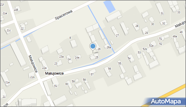 Małujowice, Małujowice, 25a, mapa Małujowice