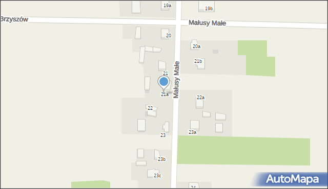 Małusy Małe, Małusy Małe, 21a, mapa Małusy Małe