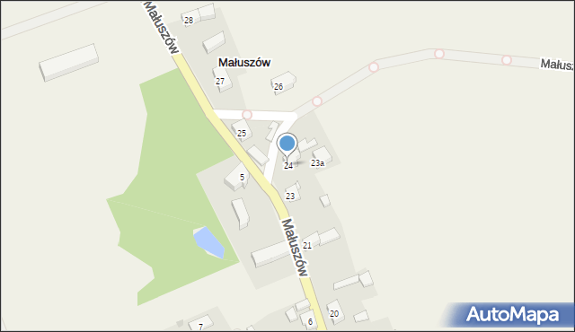 Małuszów, Małuszów, 24, mapa Małuszów