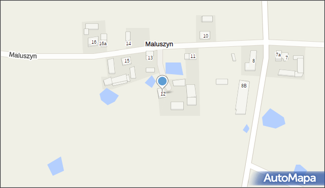 Maluszyn, Maluszyn, 12, mapa Maluszyn