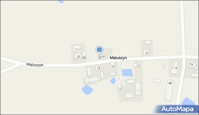 Maluszyn, Maluszyn, 14, mapa Maluszyn