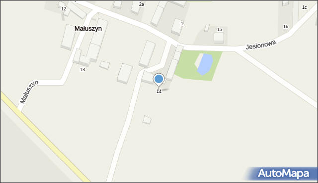Małuszyn, Małuszyn, 14, mapa Małuszyn