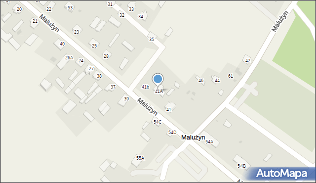 Malużyn, Malużyn, 41A, mapa Malużyn